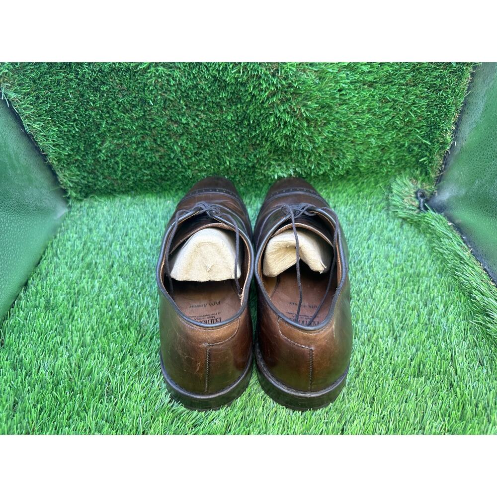 Allen Edmonds Fifth Avenue Oxford Dress Shoes Men's 9.5 Brown Leather Cap Toe - Picture 7 of 15